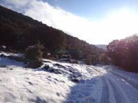 Snowy road to Kourouveli