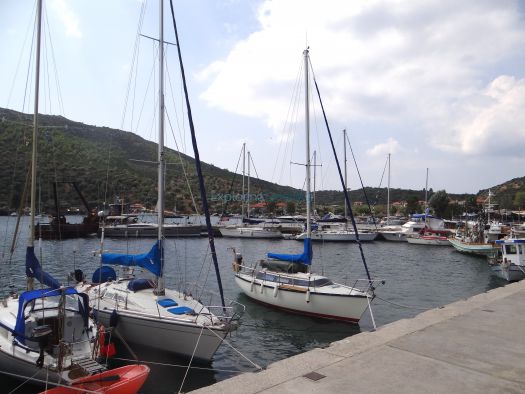 The small port in Porto Koufo, Sithonia, Chalkidiki