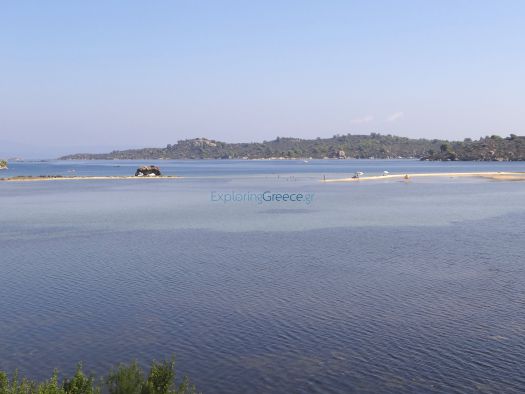 Livari beach in Vourvourou resembles a lagoon