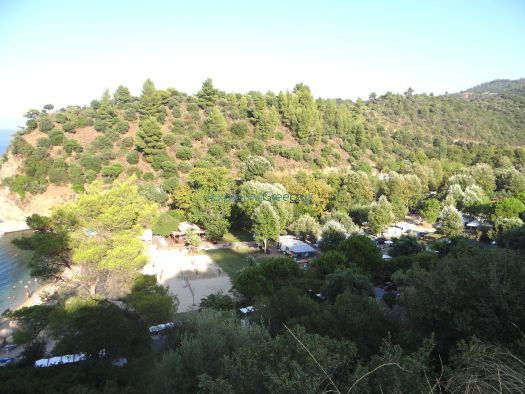 The camping Porto Elea at Zografou in Sithonia