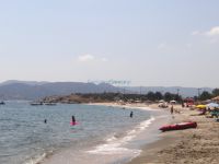 View of the beach in Valti close to Sykia