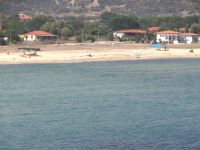View of the long beach of Sykia in Sithonia, Chalkidiki