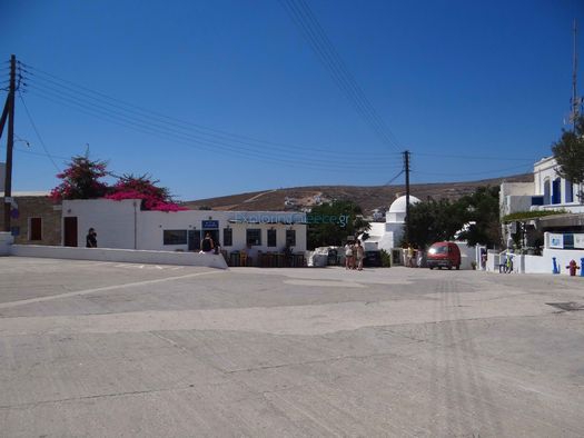 Pounta Square at the entrance of the village of Chora in Folegandros