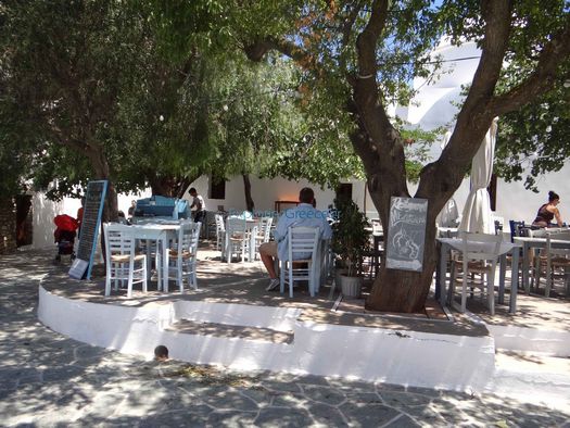 Δέντρα και καλό φαγητό προσφέρει η πλατεία Κονταρίνη στη Χώρα Φολεγάνδρου