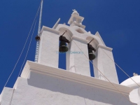 The bell tower of Panagia Pantanassa in Kastro, Chora