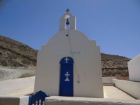 The church of Agios Georgios on Agios Georgios beach in the north part of Folegandros