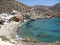 One of the most beautiful beaches of Folegandros Agali, from high above