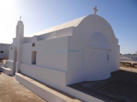 The white church of Agios Andreas in Ano Meria Folegandros