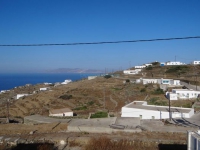 Scattered houses built on the hillside in Ano Meria, Folegandros