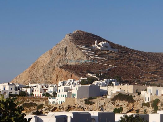 View of Chora and in the background the church of Panagia