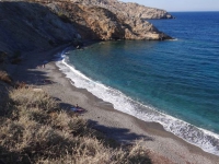 Vardia beach, behind Karavostasis in Folegandros
