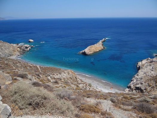 Katergo beach in south Folegandros from high above