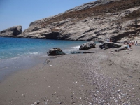 View of Katergo beach in south Folegandros