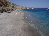 View of Katergo beach in south Folegandros
