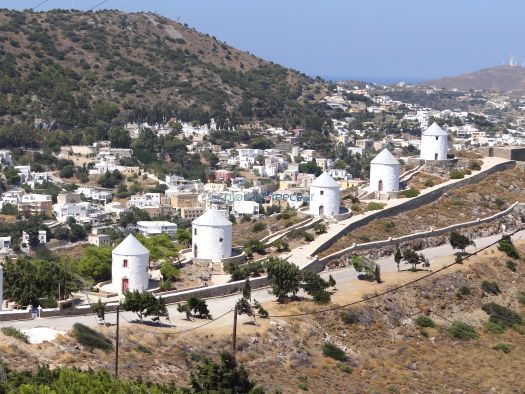 Dodecanese - Leros - Panteli - Windmills to Castle