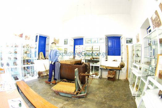 Rocks and mining tools exhibition in Megalo Livadi
