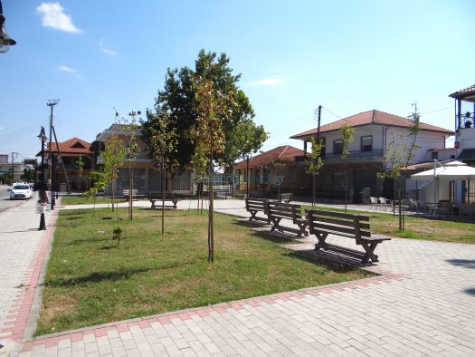 Square in the village Koimisi in the plain of Serres