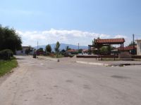 View of Pontismeno village in the plain of Serres