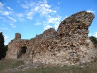Remains of the Byzantine castle Issaris at Sidirokastro