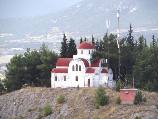 The monastery of Sotiros, built on a hill overlooking Sidirokastro