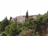 The hill where the Byzantine Castle is located in Sidirokastro