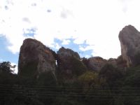 The typical grey rocks of Sidirokastro
