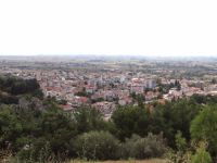 The town of Sidirokastro and in the background the plain of Serres