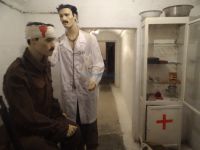 Reenactment of a medical center in the catacombs under Fort Roupel