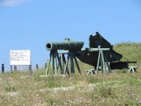 Weapons and equipment in display in the surroundings of Fort Roupel
