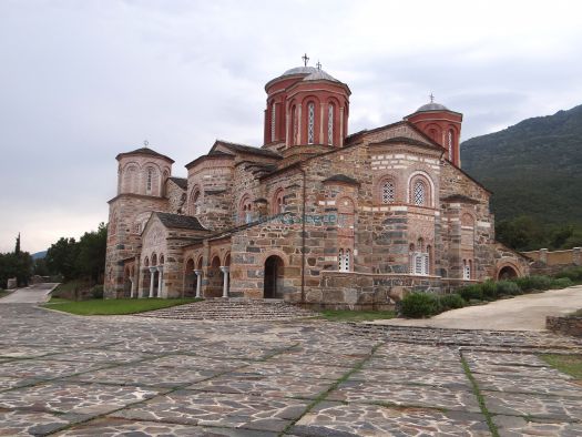 The impressive church of the holy monastery of Timiou Prodromou