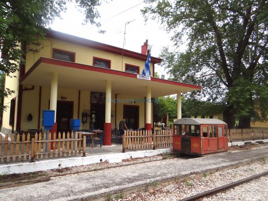 The train station in Vironeia is being used today as a caf?-restaurant
