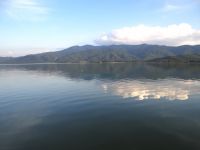 The sky reflected in the waters of the Kerkini Lake