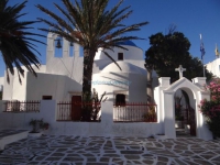 The church of Panagia Pantanassa in Kastro Square in Chora, Sikinos