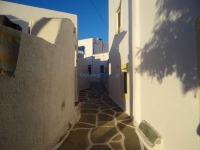 Narrow streets in one of the two settlements of Chora, Kastro