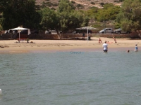Shallow waters and fine sand in the beach of Alopronoia