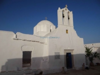The monastery of Zoodochou Pigis is built on a hill above Chora in Sikinos