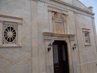 The entrance of Panagia Karmilou (Lady Carmel) in Ano Syros