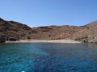 Access to Megas Lakkos beach is only by boat