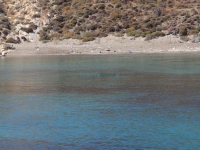 Πεντακάθαρα νερά στην παραλία Γράμματα στη βόρεια Σύρο