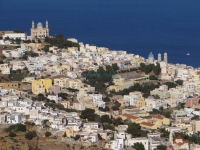 The capital of Syros, Hermoupolis from high above