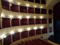 The imposing hall at the Apollo Theatre in Hermoupolis