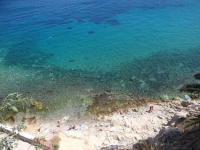 Asteria beach in Hermoupolis from high above