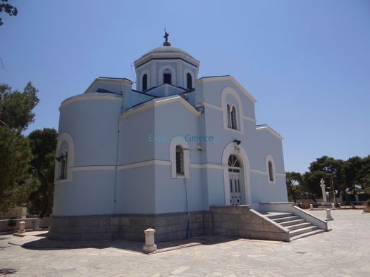The Church of Agios Ioannis Prodromos at the entrance of Posidonia