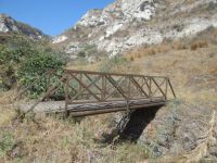 Cyclades - Santorini - Vothonas - Wooden bridge on route to Panagia